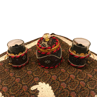 فنجان لوکس روکش فرش وقندان باروکش فرش دکوری