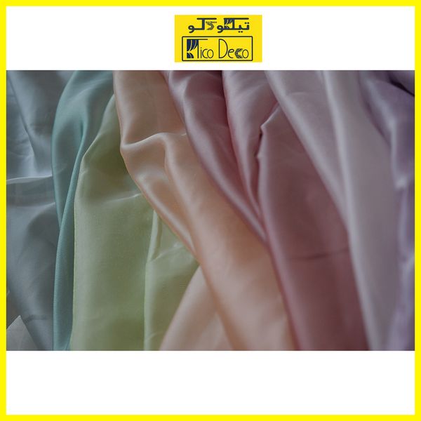 پرده تیکو دکو مدل دوخت ساده حریر سایز 400*280 سانتیمتر