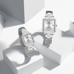 ست ساعت مچی عقربه ای زنانه و مردانه نیوی فورس مدل NF9252SWS