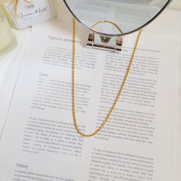 زنجیر زنانه مدل پیچی کد 125