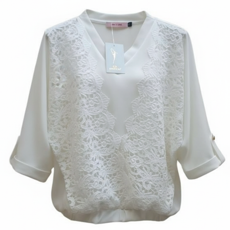 شومیز ابریشم دانتل دار