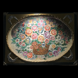 تابلوفرش سبدگل بیضی تبریز