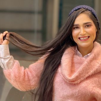 تل مو مکرومه سرمه ای زنانه و دخترانه