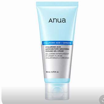 ژل کرم خنک کننده و آبرسان هیالورونیک اسید آنوا Anua مدل Catechin Pore Smoothing حجم 80 میل