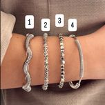 دستبند بنگل نقره ای مدل 3