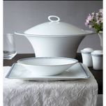 سرویس غذاخوری 97 پارچه چینی زرین ایران مدل وایت رز درجه یک