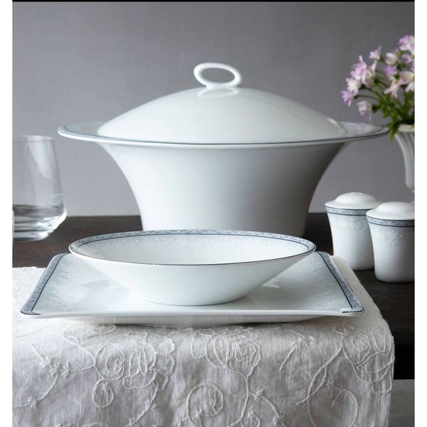 سرویس غذاخوری 97 پارچه چینی زرین ایران مدل وایت رز درجه یک