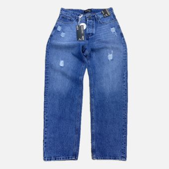 شلوار مام بگ ابی زاپ دوخت کد 12033