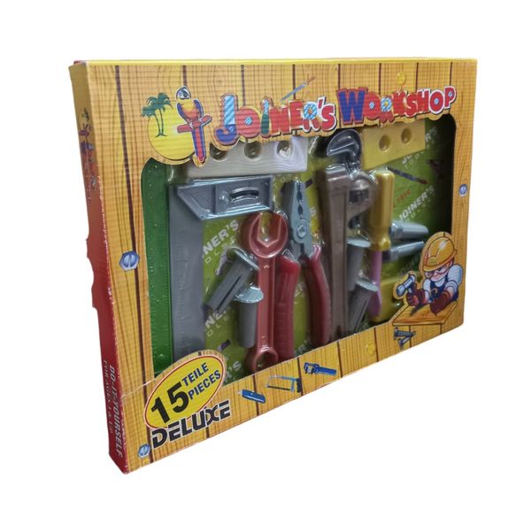 ست اسباب بازی ابزار مدل نجاری مجموعه 15 عددی