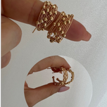 گوشواره طرح طلا گوی با آبکاری طلا
