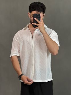 پیراهن مراکشی ژاکارد سفید
