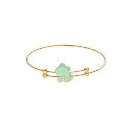 دستبند طلا 18 عیار دخترانه گالری طلا مریم اکرمی مدل دینو