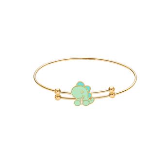 دستبند طلا 18 عیار دخترانه گالری طلا مریم اکرمی مدل دینو