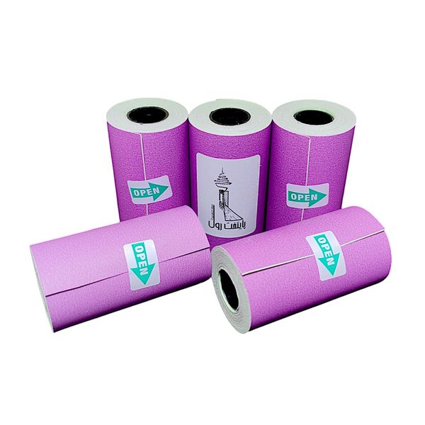 لیبل حرارتی بنفش پایتخت رول مدل LA3Pu بسته 5 عددی