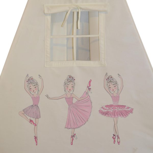 چادر بازی کودک مدل سرخپوستی طرح بالرین کد PT502