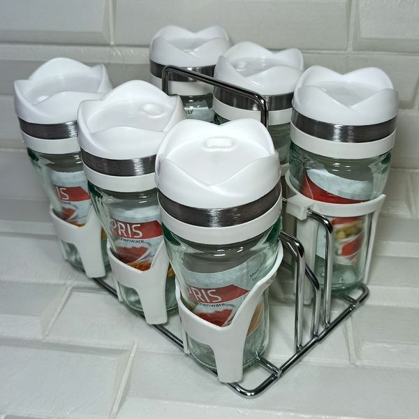 ست جا ادویه 6 پارچه کاپریس مدل فلورا کد 03