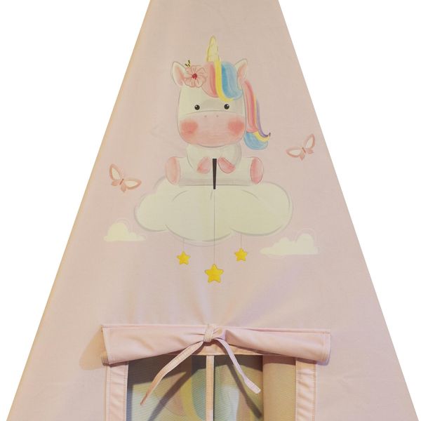 چادر بازی کودک مدل سرخپوستی طرح تکشاخ کد PT513