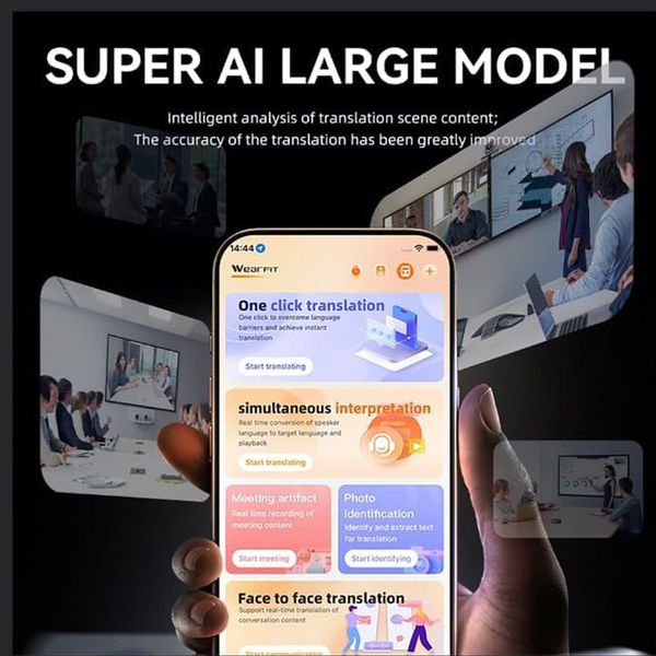 مترجم جیبی مدل WearFit Magnetic AI