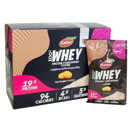 ساشه پروتئین وی بیسکوییتی کاله‌پرو 12 عددی (25 گرم)