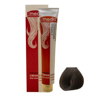 رنگ مو مدیا سری خاکستری شماره 6.1 حجم 100 میلی لیتر رنگ بلوند خاکستری تیره