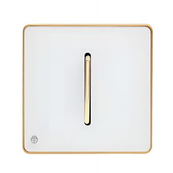 کلید و پریز آسیا مدل یاقوت سفید طلایی