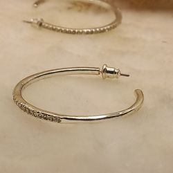 گوشواره رینگی نگین دار کد HB03