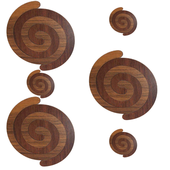 ست زیر بشقابی و زیر لیوانی مارپیچ مجموعه 12 عددی مدل D187