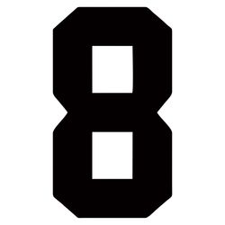 استیکر لباس و پارچه طرح عدد 8 مجموعه 2 عددی