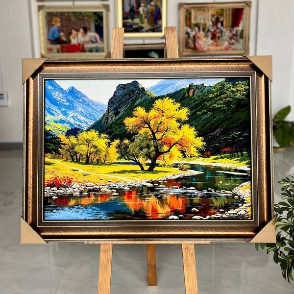 تابلو فرش ماشینی با قاب چوبی 108