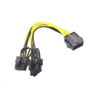 کابل تبدیل برق CPU 8 پین ماده به دو 8 پین نر مدل PCI816