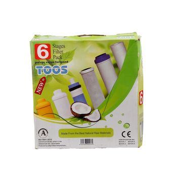 پک کامل فیلتر دستگاه تصفیه آب توس بسته 6 عددی
