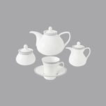 سرویس غذاخوری 108 پارچه 12 نفر چینی زرین ایران مدل وایت رز سری شهرزاد درجه یک