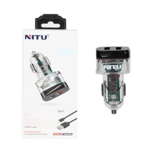 شارژر فندکی 30 وات نیتو مدل NDC32 به همراه کابل USB-C