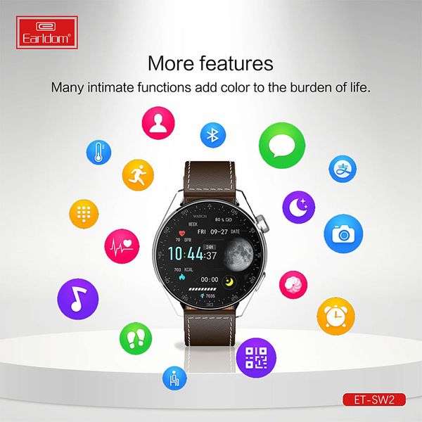 ساعت هوشمند ارلدام مدل ET-SW2 – نمایشگر فول اسکرین، تماس بلوتوثی و پایش سلامت