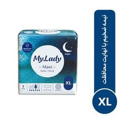 نوار بهداشتی بالدار متوسط مخصوص شب مای لیدی مدل Maxi سایز خیلی بزرگ بسته 7 عددی