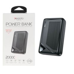 پاوربانک فست شارژ Yesido 20000mAh مدل YP83 22.5W - مشکی (گار...
