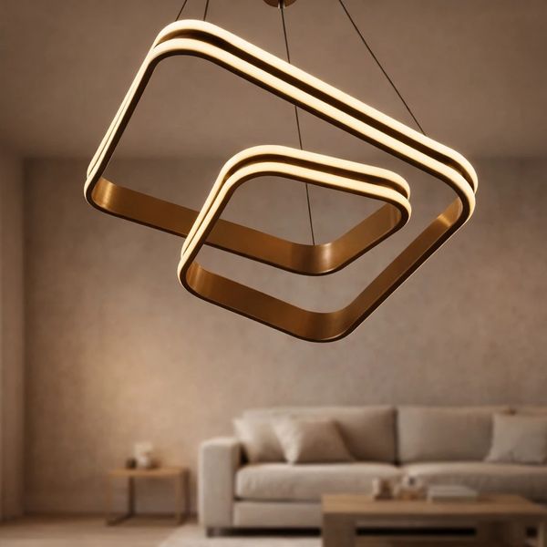 لوستر آویز مدرن شاهان مدل TUDELI/SQUARE/3LINE