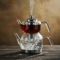 ست کتری‌قوری پیرکس کرکماز مدل استدیو گنجایش 2.6 لیتر کد 1410