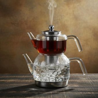 ست کتری‌قوری پیرکس کرکماز مدل استدیو گنجایش 2.6 لیتر کد 1410