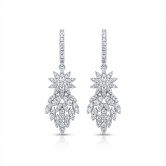 گوشواره نقره - مدل بَرگین