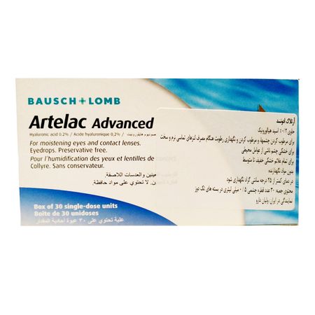 قطره تک دوز اشک مصنوعی آرتلاک ادونسد بوش اند لومب بسته 30 عددی