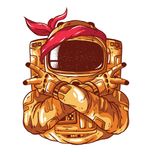 استیکر لپ تاپ وی وین آرت طرح Astronaut Gangsta مدل P55