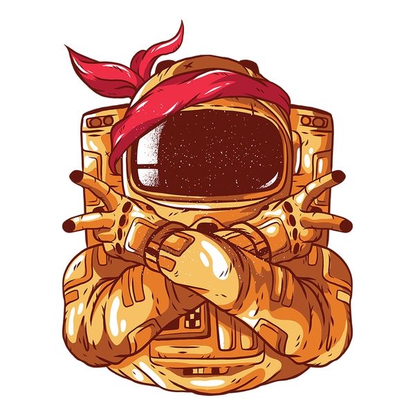 استیکر لپ تاپ وی وین آرت طرح Astronaut Gangsta مدل P55