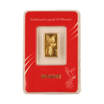 شمش طلا 24 عیار ایران‌شمش مدل سیمرغ کد T-0.5