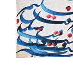 رومیزی مدل مخمل طرح خطی کد 123