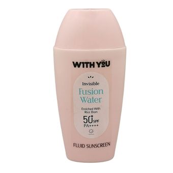 فلوئید ضد آفتاب بدون رنگ ویت یو spf50 مدل فیوژن محافظ UVA،UVB مناسب برای انواع پوست حجم 60 میلی لیتر