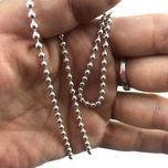 زنجیر نقره مردانه گالری ظهیرالدینی مدل ساچمه ای کد CHM-47