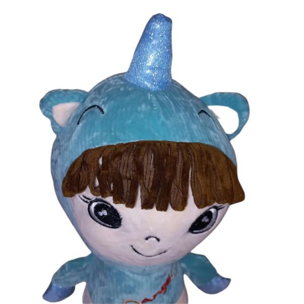 عروسک مدل دختر یونیکورن لباس کبریتی ارتفاع 50 سانتی متر