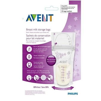 کیسه ذخیره شیر مادر اونت Avent بسته 25 عددی