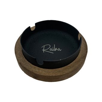 زیر سیگاری چوبی فلزی رایکا